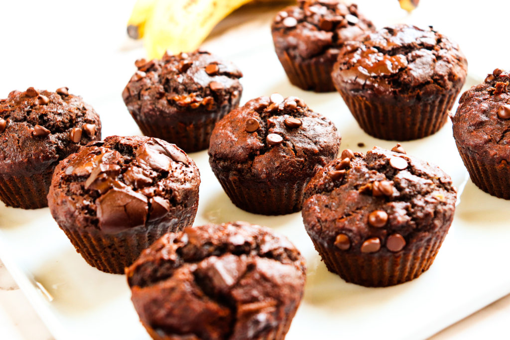 Fluffy Chocolate Peanut Butter Muffins Vegan and Gluten Free