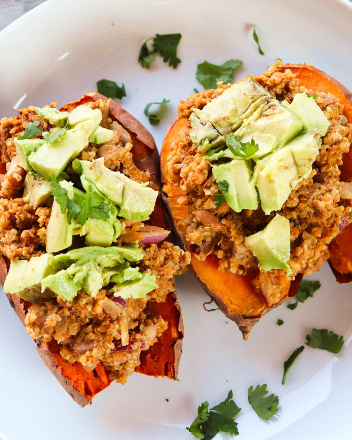 Mexican Inspired Stuffed Sweet Potatoes