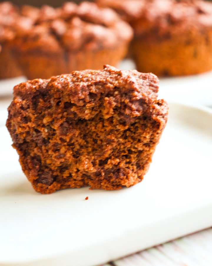 Fluffy Healthy Vegan Double Chocolate Muffins Gluten Free
