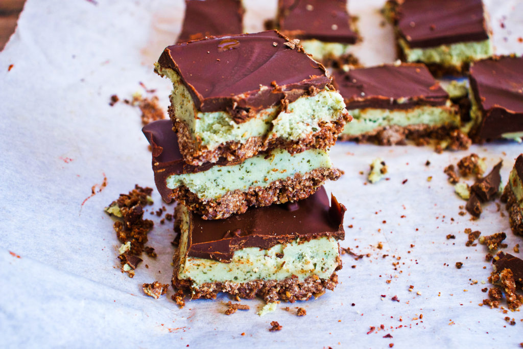 Healthy Vegan Gluten Free Andes Thin Mint Bars